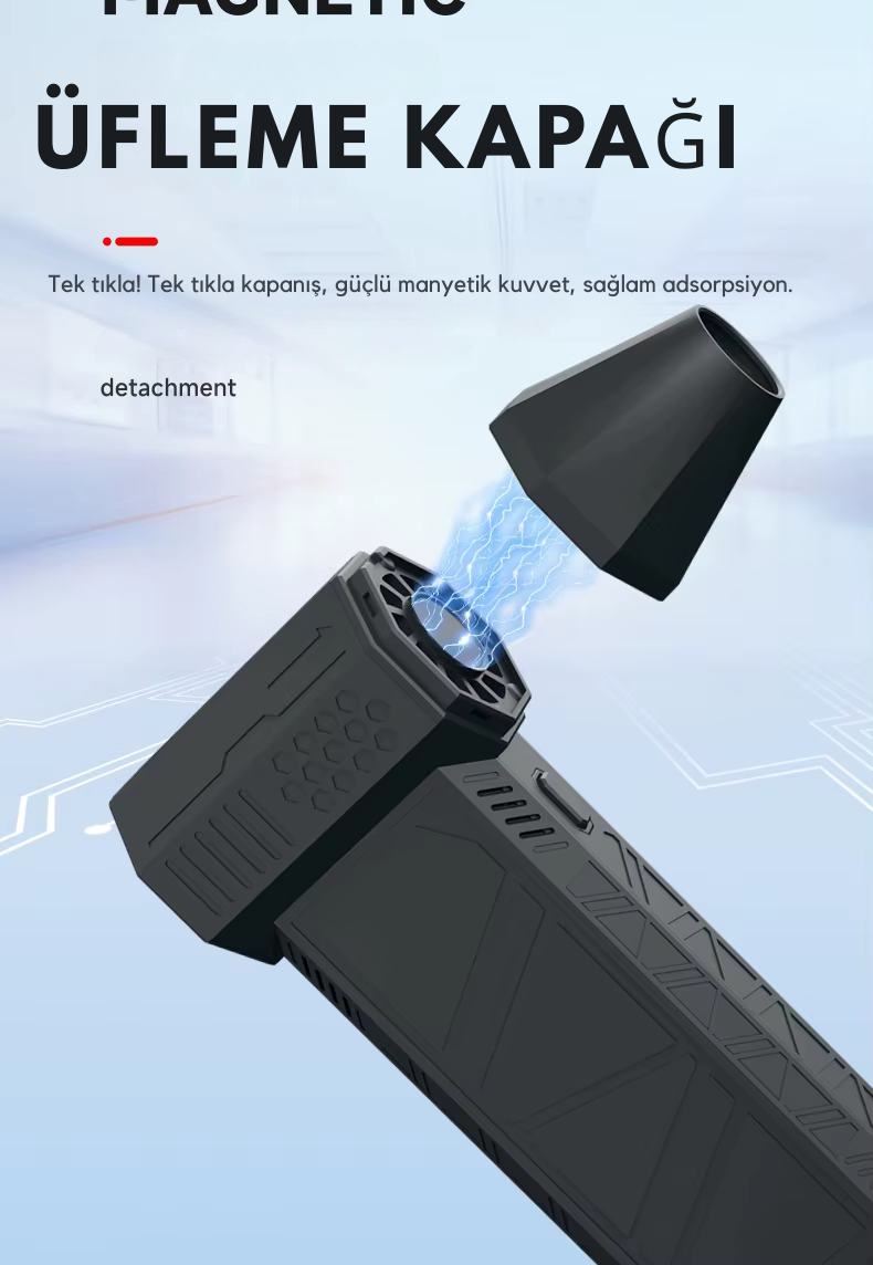X3 Yüksek Performanslı Çok Amaçlı Fan – 130.000 RPM, 52 m/s Ultra Güçlü Hava Akışı, Fırçasız Motor, Taşınabilir Toz Temizleyici
