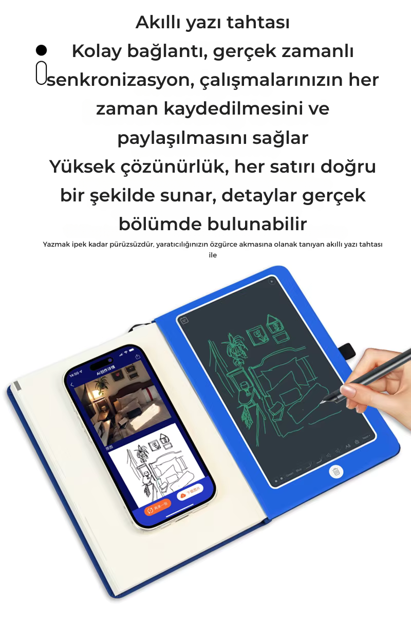📌 Akıllı Yazı Kalemi – Gerçek Zamanlı Senkronizasyon, Yüksek Çözünürlük ve Kolay Paylaşım