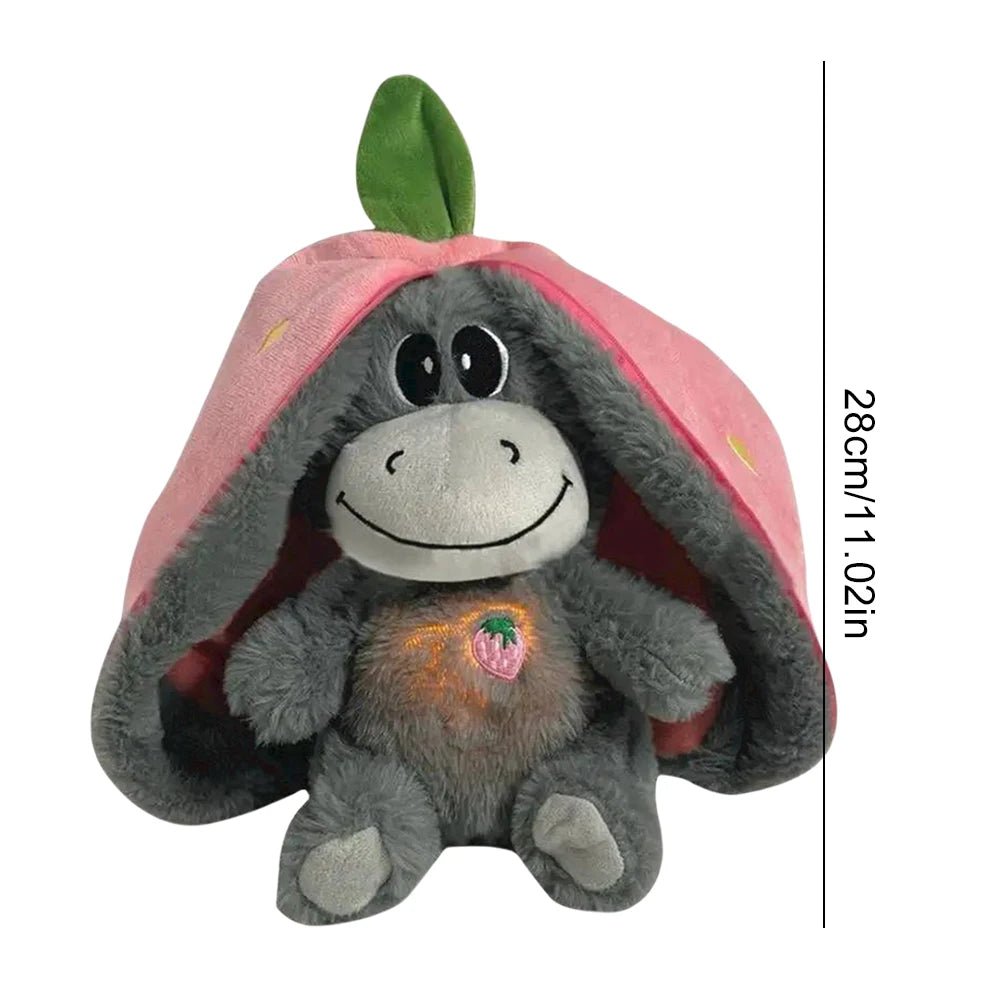 Breathing Eşek Peluş Uyku Arkadaşı – Müzikli, Işıklı, Nefes Alan Bebek Oyuncağı, Uyku Yardımcısı Peluş Bebek Hediyesi