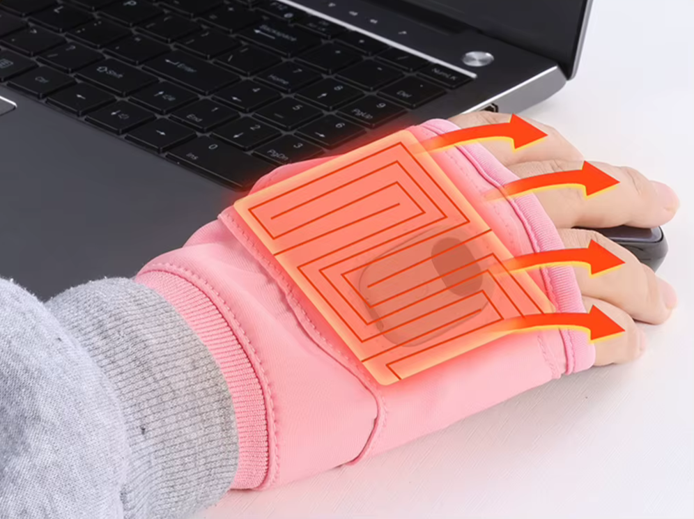 🧤 USB Şarj Edilebilir Isıtmalı Eldiven – Kışlık Parmaksız El Isıtıcı