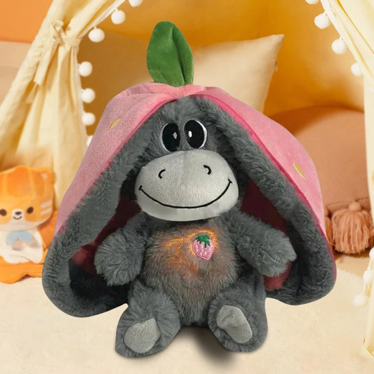 Breathing Eşek Peluş Uyku Arkadaşı – Müzikli, Işıklı, Nefes Alan Bebek Oyuncağı, Uyku Yardımcısı Peluş Bebek Hediyesi