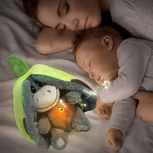 Breathing Eşek Peluş Uyku Arkadaşı – Müzikli, Işıklı, Nefes Alan Bebek Oyuncağı, Uyku Yardımcısı Peluş Bebek Hediyesi