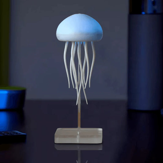 Denizanası Gece Lambası – RGB Renk Geçişli, Müzik Senkronlu, USB-Şarjlı, Atmosferik Okyanus Dekor Lambası